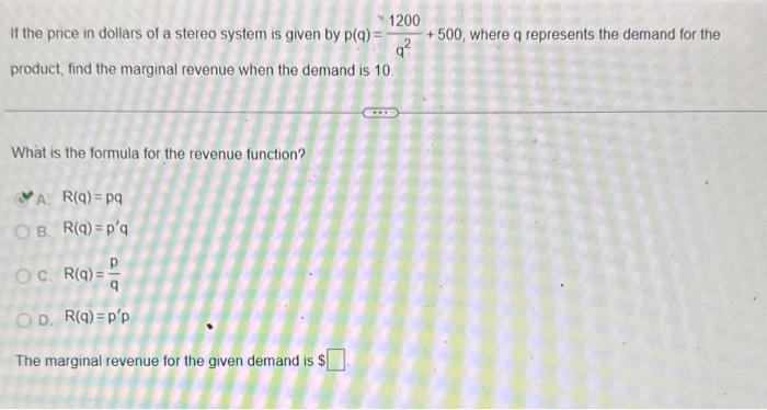 solved-if-the-price-in-dollars-of-a-stereo-system-is-given-chegg