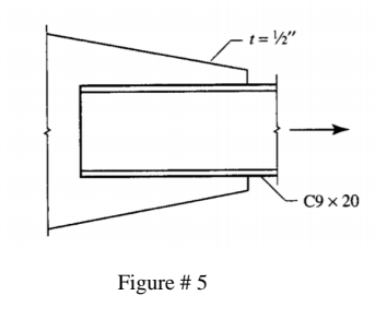 Solved A C9x20 is used as tension member connected to a | Chegg.com