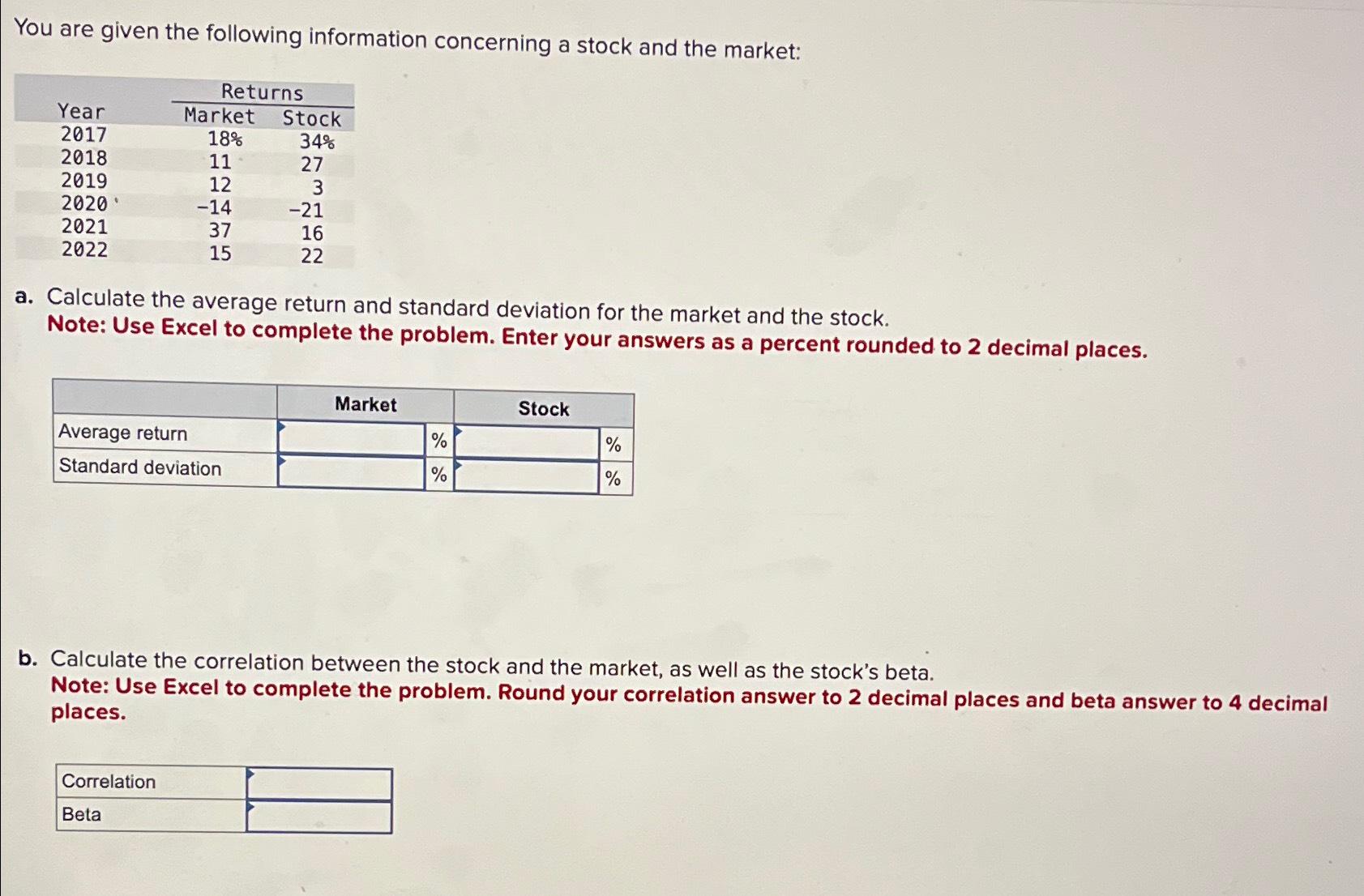 Solved You are given the following information concerning a | Chegg.com