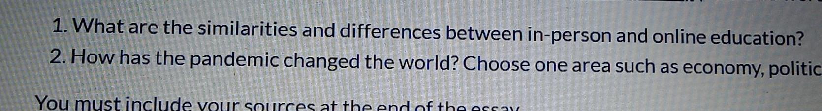 Solved 1. What are the similarities and differences between | Chegg.com