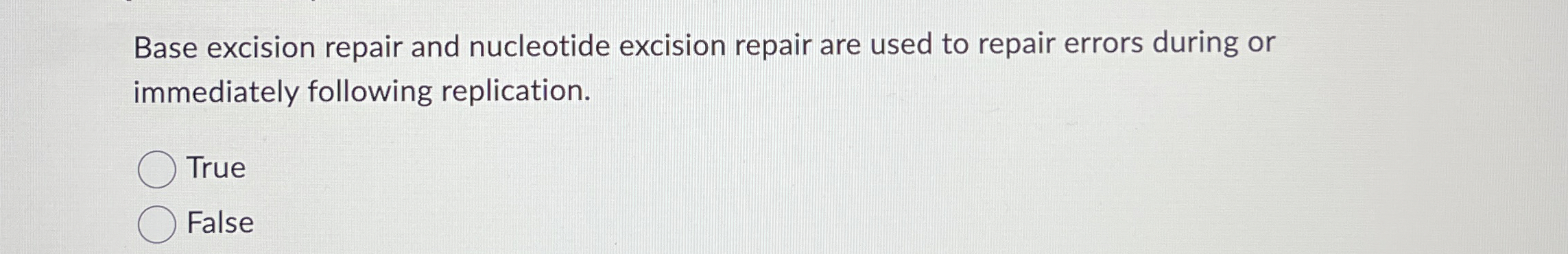 Solved Base excision repair and nucleotide excision repair | Chegg.com