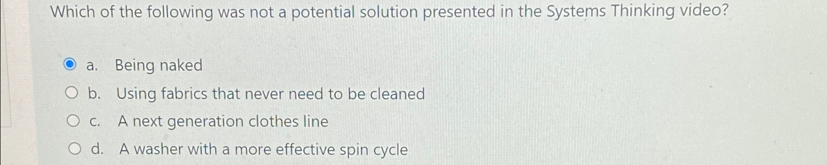 Solved Which of the following was not a potential solution | Chegg.com