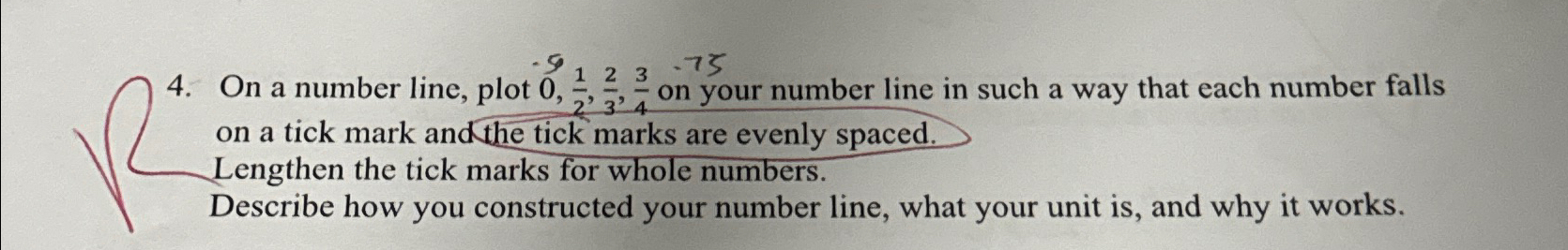 tick mark number line