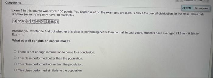 Solved Question 16 2 points Save Answer Exam 1 in this | Chegg.com