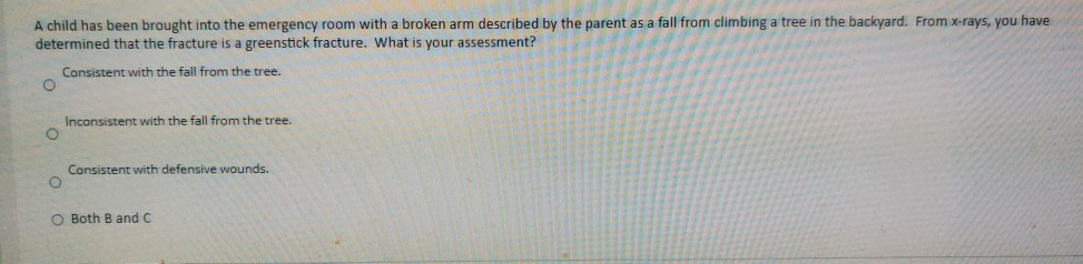 Solved A child has been brought into the emergency room with | Chegg.com