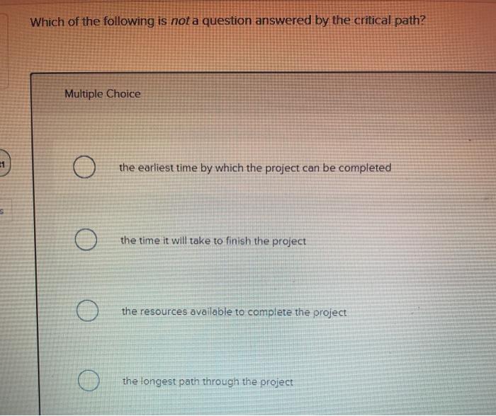 Solved Which of the following is not a question answered by | Chegg.com