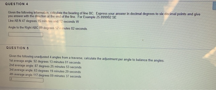 Solved QUESTION 4 Given the following information, calculate | Chegg.com