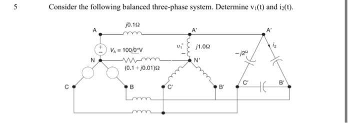 Solved 5 5 Consider the following balanced three-phase | Chegg.com