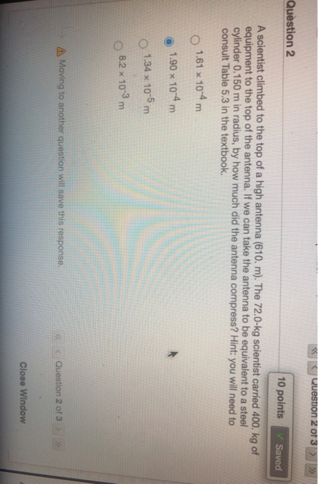Solved Question 2 of 3 Question 2 10 points Saved A | Chegg.com
