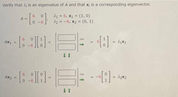 Solved Verify that λ, is an eigenvalue of A and that x, is a | Chegg.com