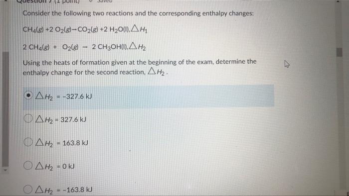 Solved Consider the following two reactions and the | Chegg.com