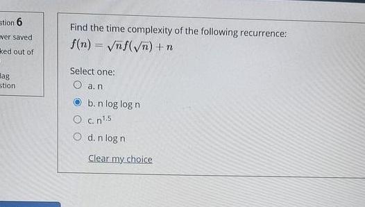 Solved Find the time complexity of the following recurrence: | Chegg.com