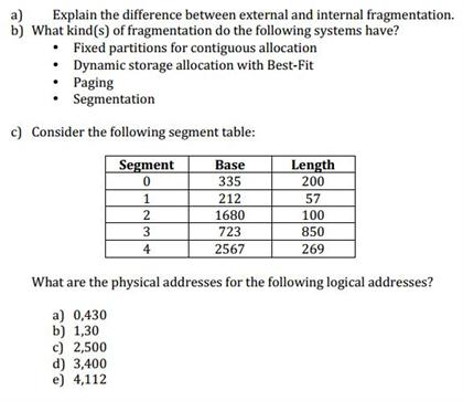 Explain the difference between external and internal | Chegg.com