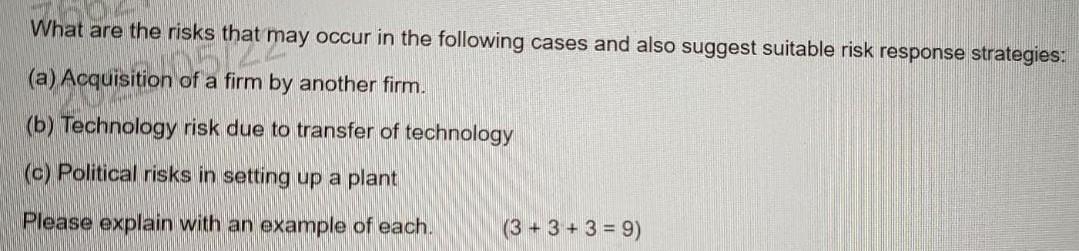 Solved What Are The Risks That May Occur In The Following Chegg Solved What Are The Risks That May Occur In The Following Chegg