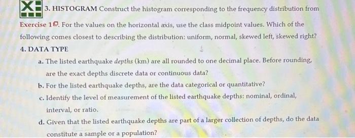 Solved 3. HISTOGRAM Construct the histogram corresponding to | Chegg.com