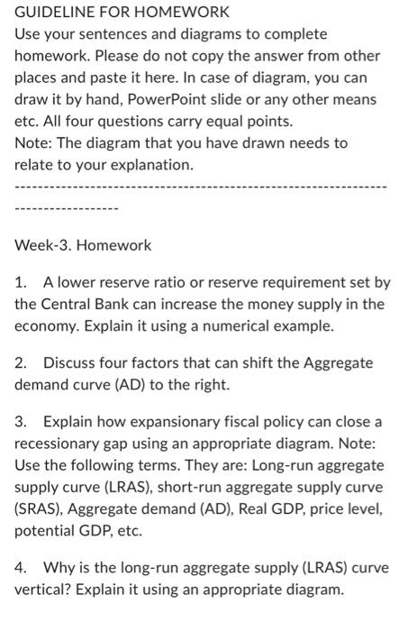 Solved GUIDELINE FOR HOMEWORK Use your sentences and | Chegg.com