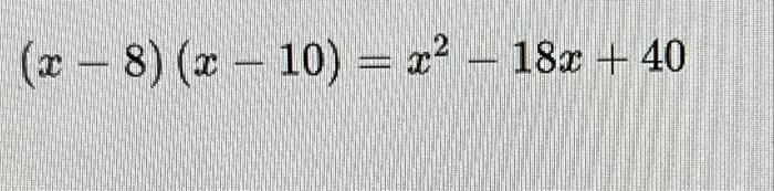 x 2 4x 40 =- 8