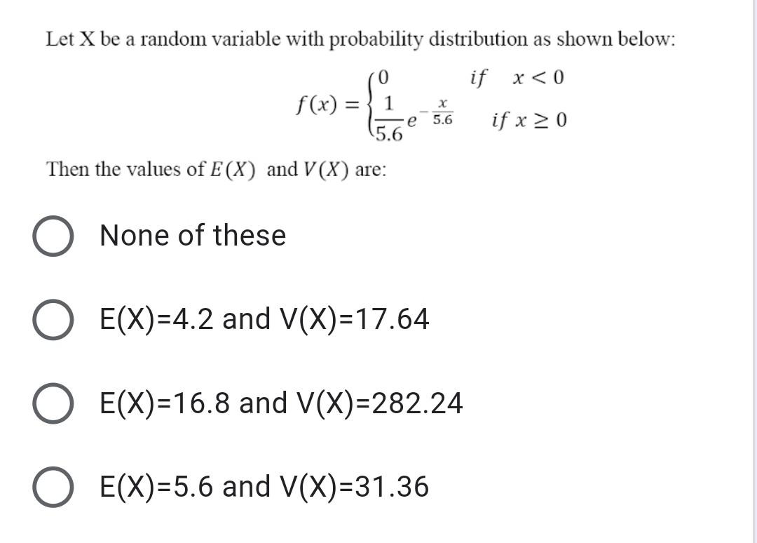 Solved Let X be a random variable with probability | Chegg.com