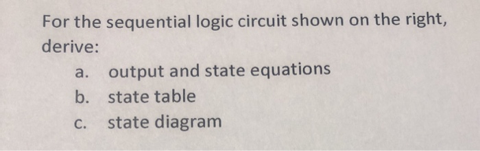 Solved For the sequential logic circuit shown on the right, | Chegg.com