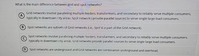 What is the main difference between grid and spot | Chegg.com