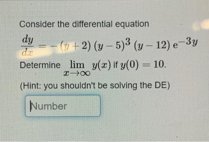 Solved Consider the differential equation dy = -(y + 2) (y – | Chegg.com