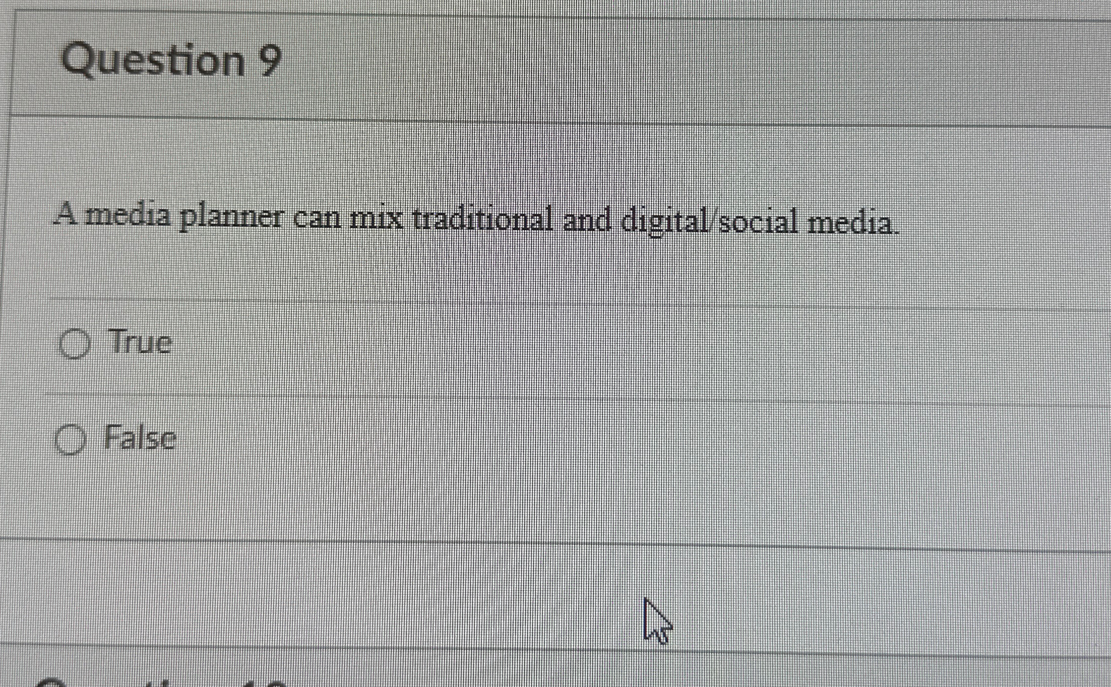 Solved Question 9A media planner can mix traditional and | Chegg.com