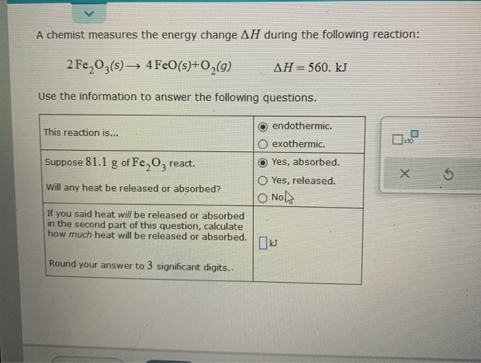 solved-a-chemist-measures-the-energy-change-ah-during-the-chegg