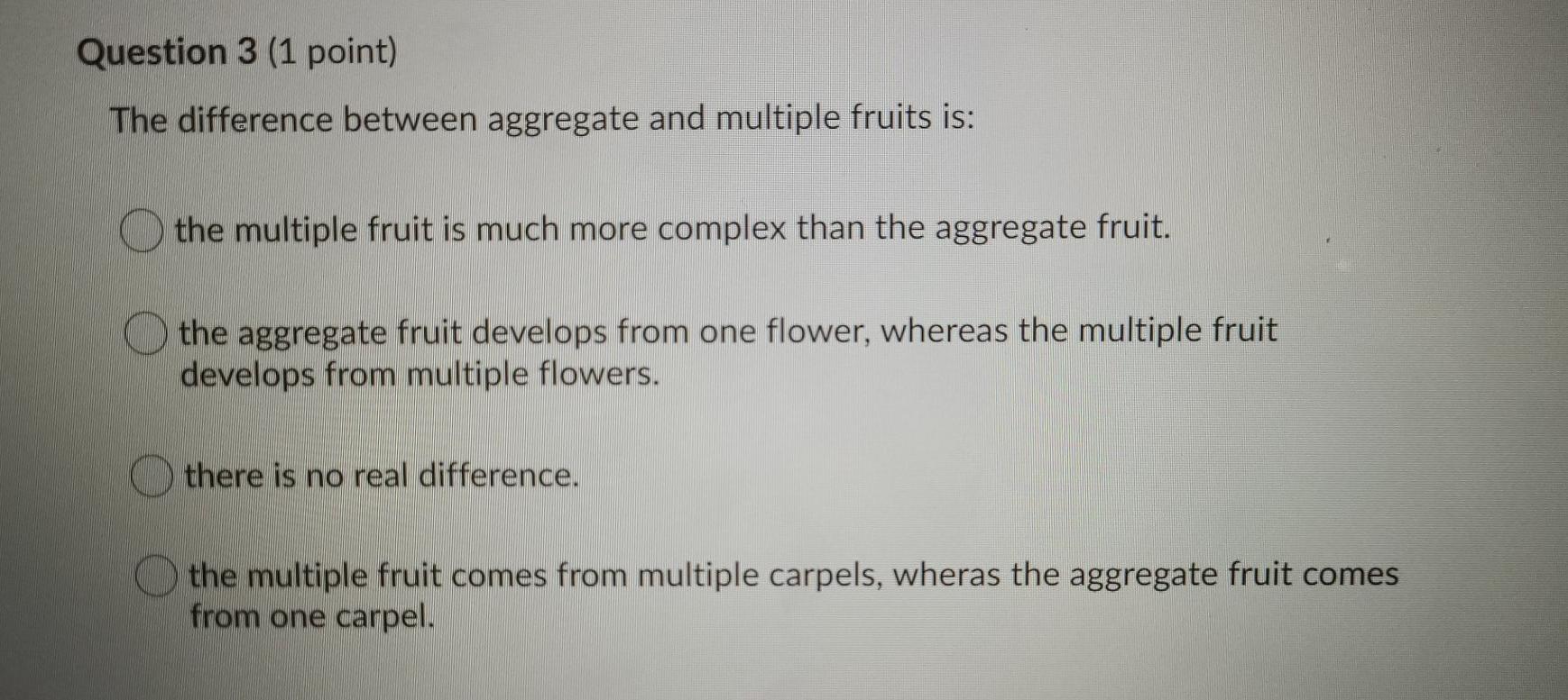 Solved Question 3 (1 point) The difference between aggregate