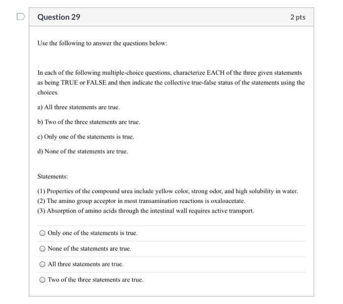 Solved Question 36 2 Pts Use The Following To Answer The