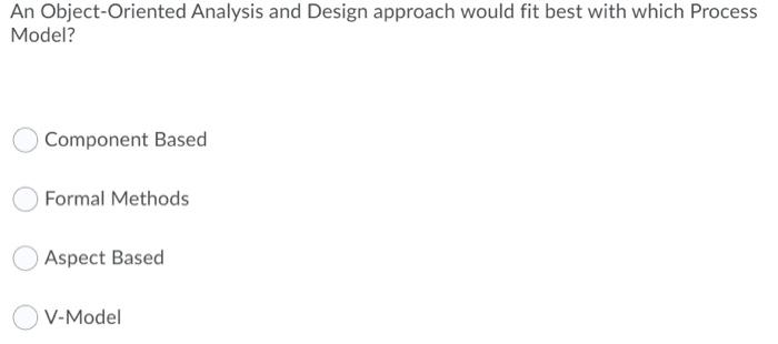 Solved An Object-Oriented Analysis And Design Approach Would | Chegg.com