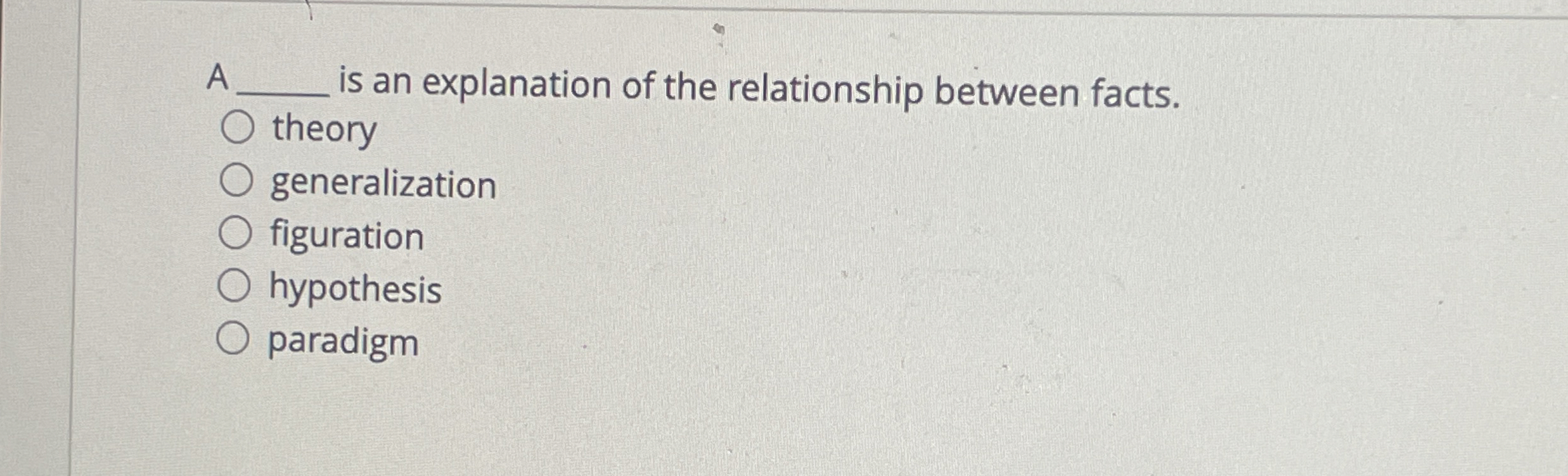 Solved A q, ﻿is an explanation of the relationship between | Chegg.com