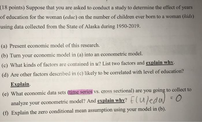 suppose that you were asked to conduct a study to | Chegg.com