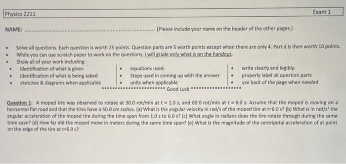 Solved Solve all questions. Each question is worth 25 | Chegg.com