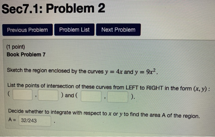 Solved Sec7.1: Problem 1 Previous Problem Problem List Next | Chegg.com