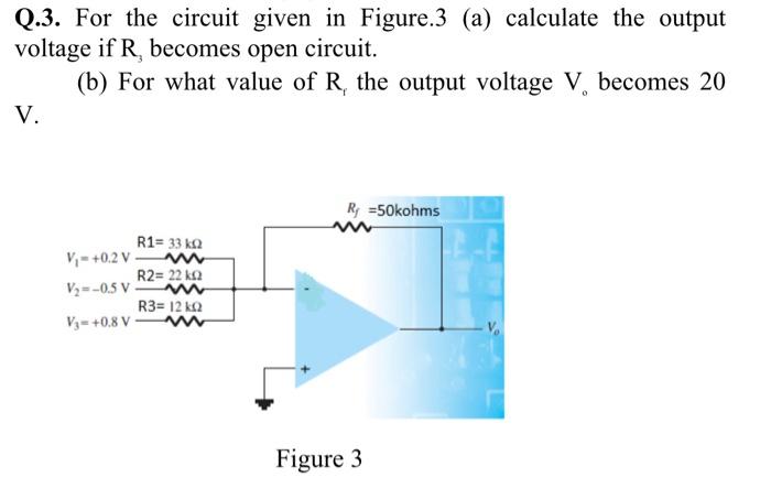 Solved Q.3. For the circuit given in Figure.3 (a) calculate | Chegg.com
