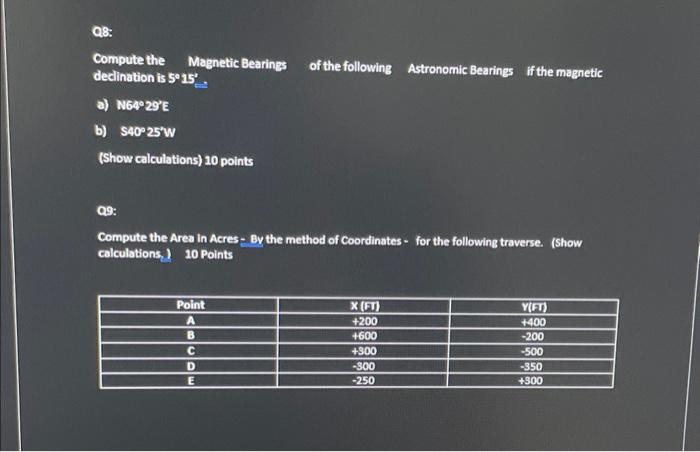 Solved Q4: Determine the true Horizontal Distances (Show | Chegg.com