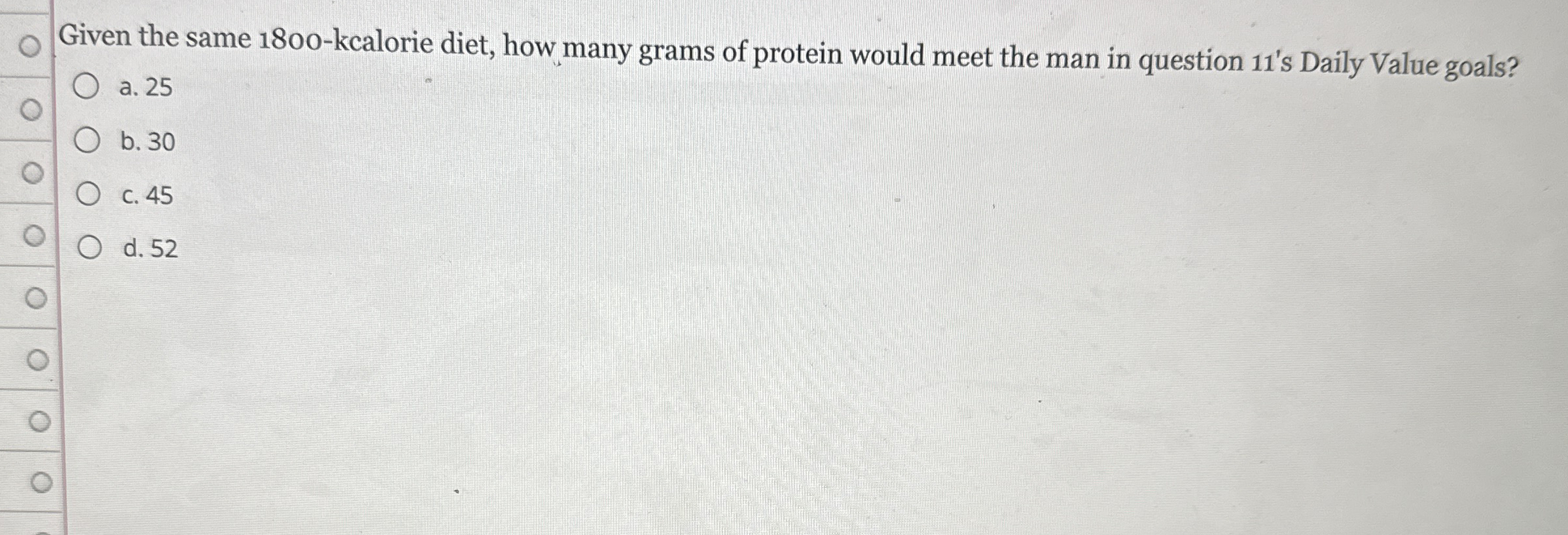 Solved Given the same 1800 -kcalorie diet, how many grams of | Chegg.com