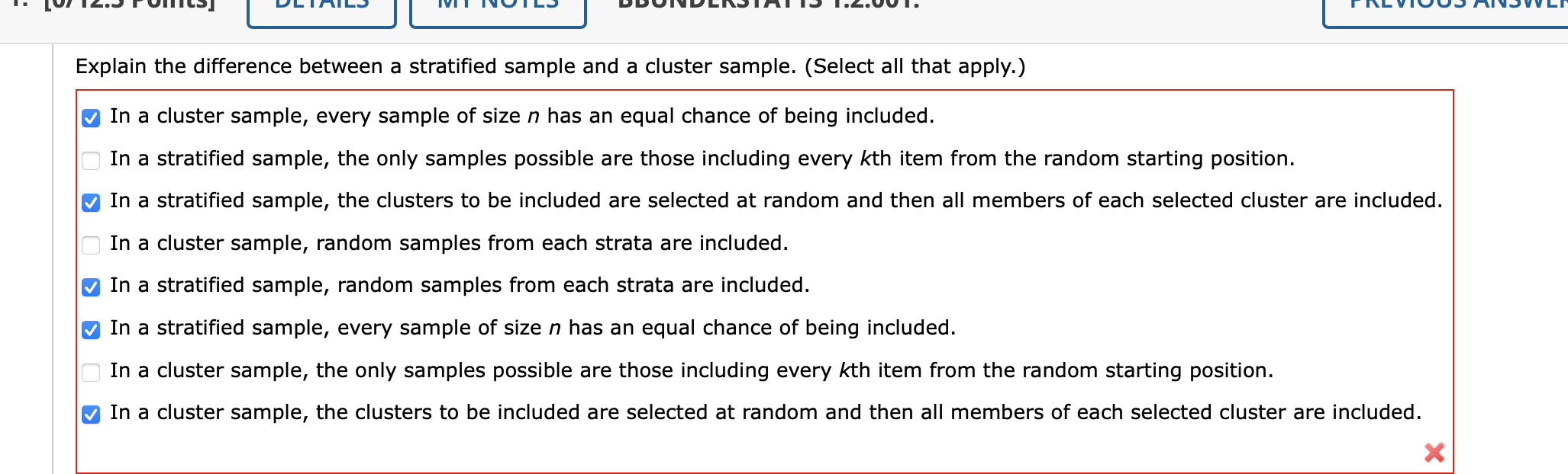 Solved Explain the difference between a stratified sample | Chegg.com