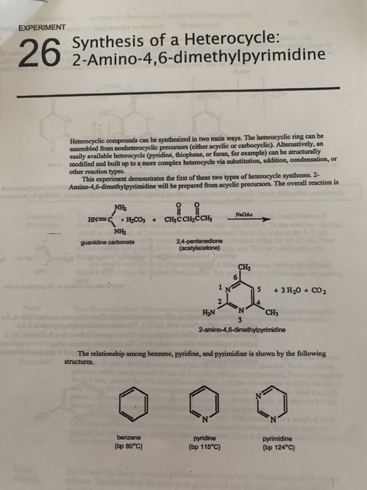 Solved Prelab Exercise Experiment 26 Synthesis Of A Chegg Com