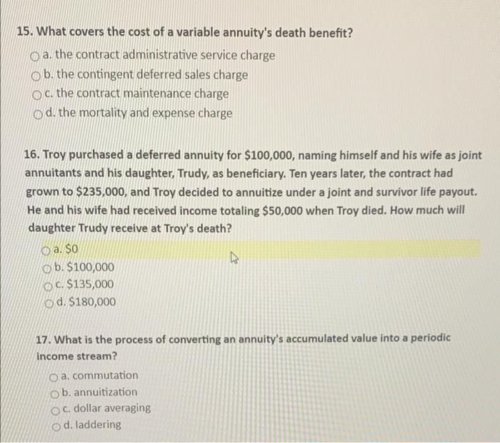 solved-15-what-covers-the-cost-of-a-variable-annuity-s-chegg