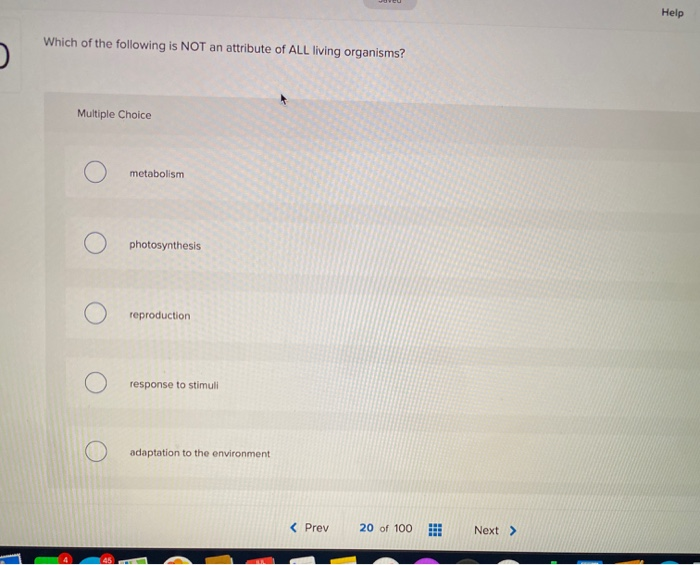 Solved Help Which of the following is NOT an attribute of | Chegg.com