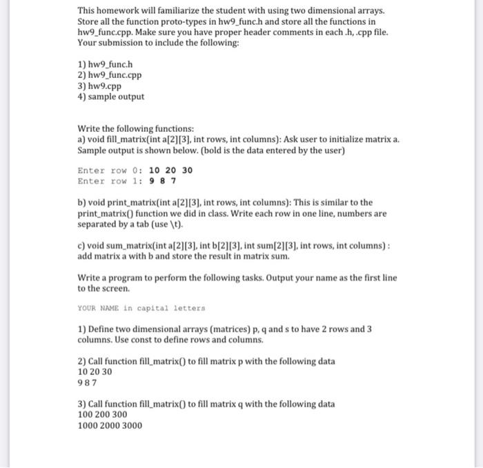 Solved This homework will familiarize the student with using | Chegg.com