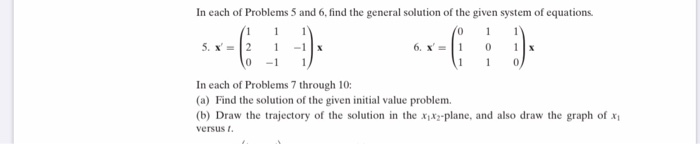 Solved In each of Problems 5 and 6. find the general | Chegg.com