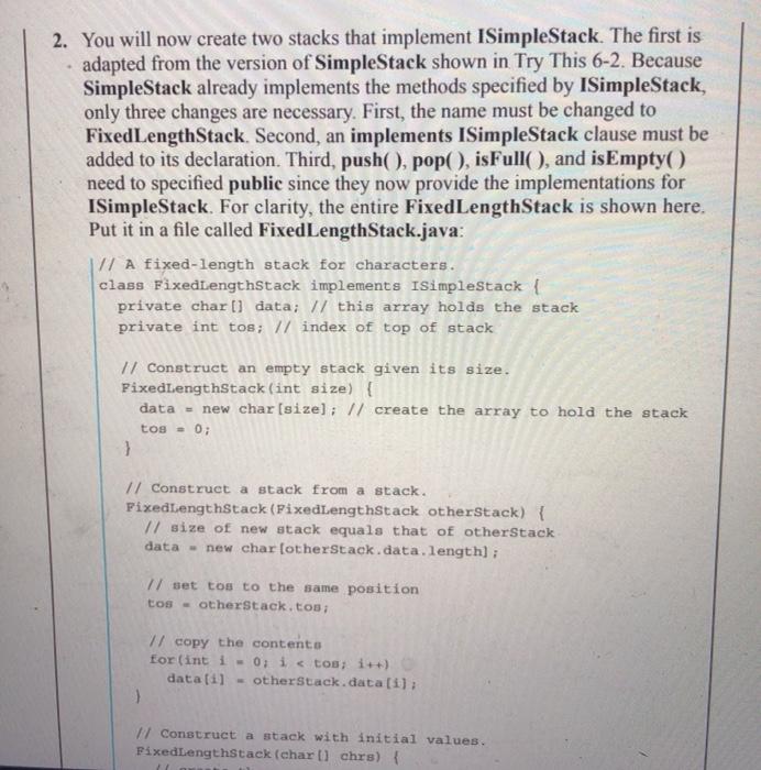 Solved In java language, screenshot of the demo class and | Chegg.com