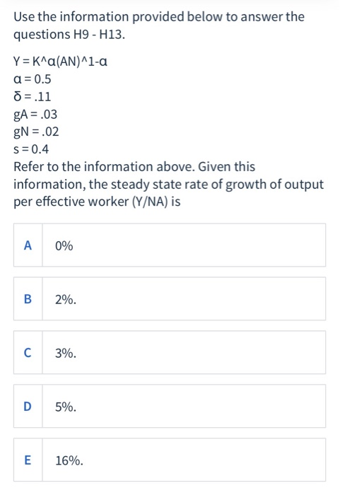 Solved Use The Information Provided Below To Answer The | Chegg.com