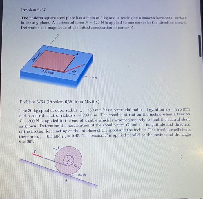 Solved Dynamics problem:Only draw the free body diagram and | Chegg.com