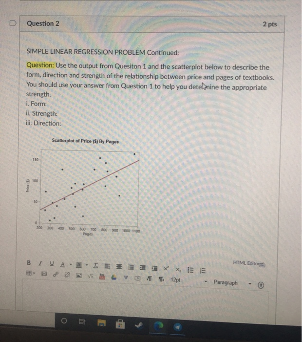 Solved Simple Linear Regression Problem: Undergraduate | Chegg.com