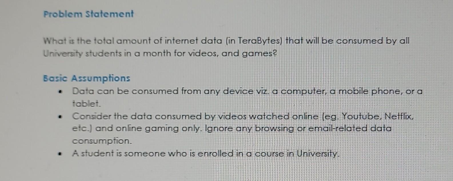 Problem statement What is the total amount of | Chegg.com