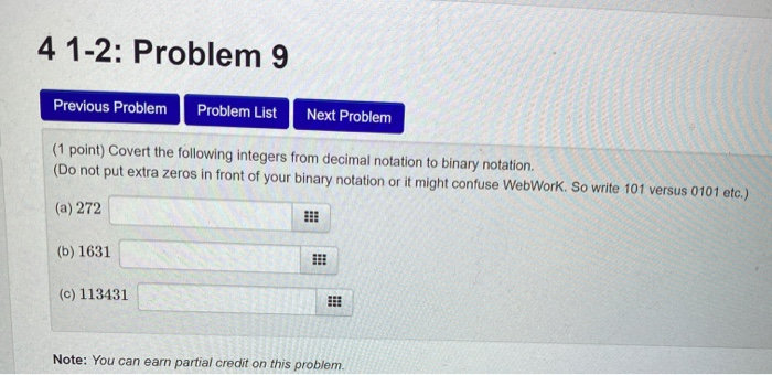 Solved 4 1-2: Problem 9 Previous Problem Problem List Next | Chegg.com