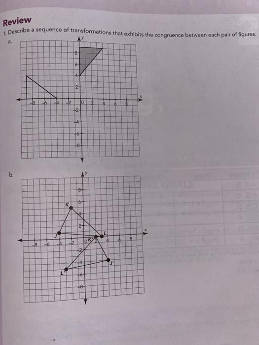 Solved 1. Describe a sequence of transformations that | Chegg.com